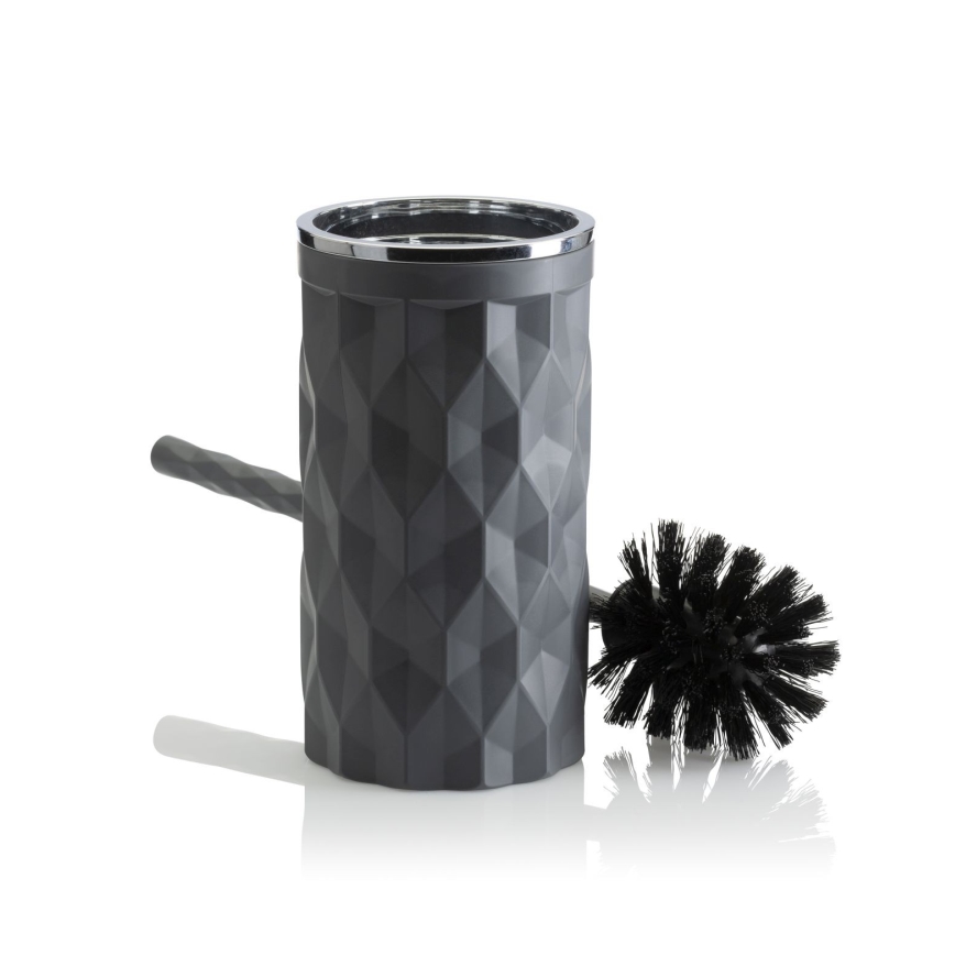 Set da bagno REINA 5 pz antracite/cromo lucido