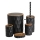 Set da bagno REINA 5 pz nero/marrone