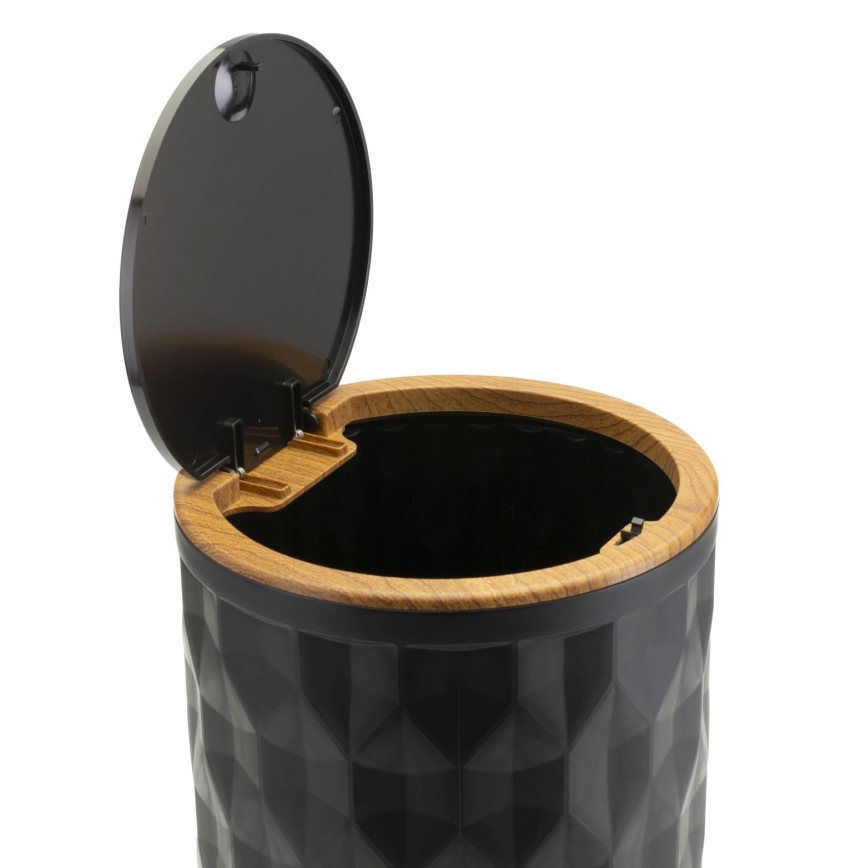 Set da bagno REINA 5 pz nero/marrone