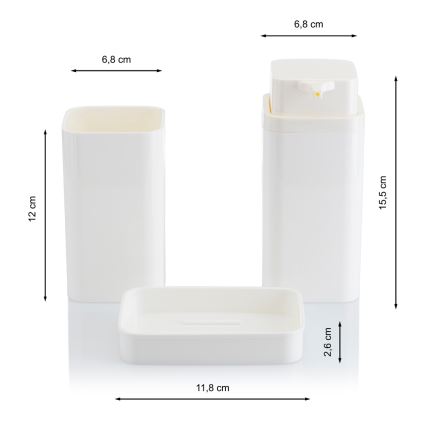 Set da bagno SIERRA 5 pz bianco