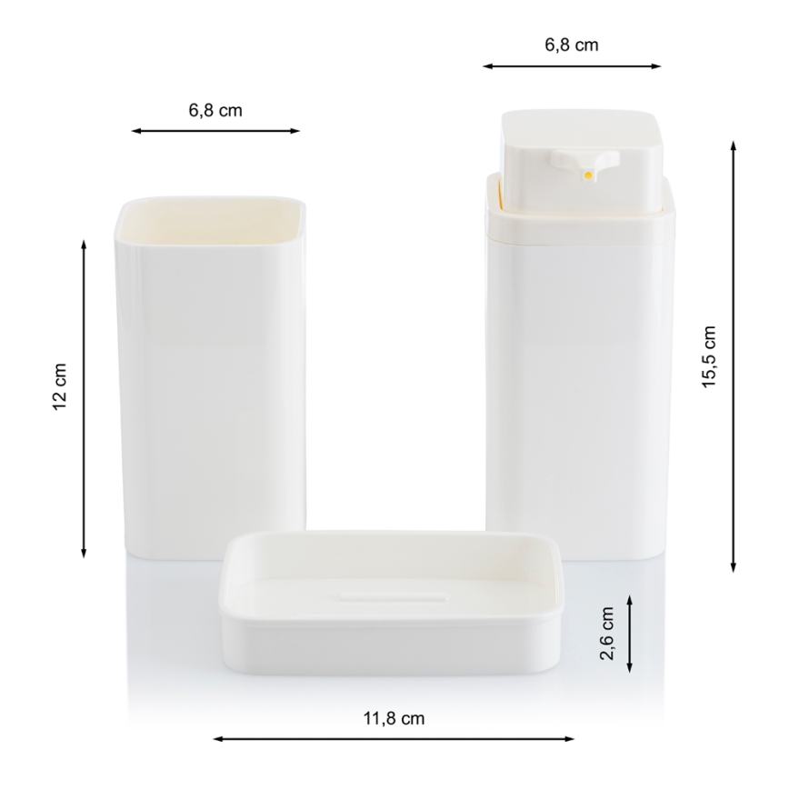 Set da bagno SIERRA 5 pz bianco