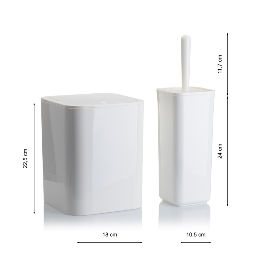 Set da bagno SIERRA 5 pz bianco