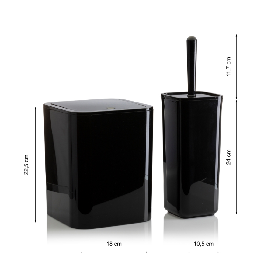 Set da bagno SIERRA 5 pz nero
