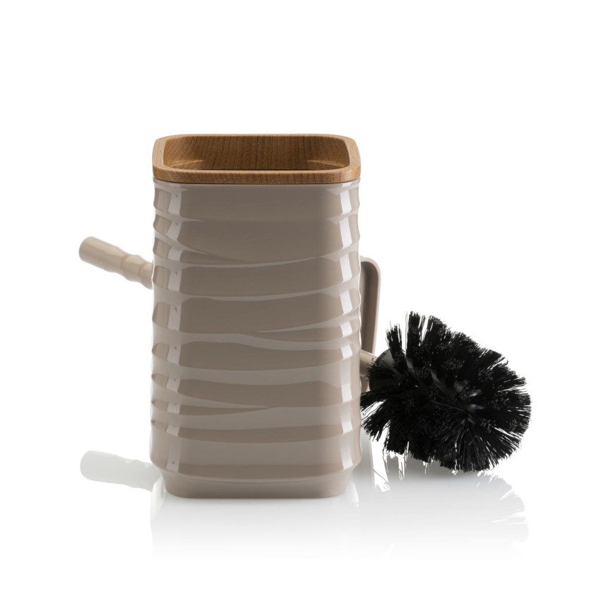 Set da bagno WAVE 5 pz beige/marrone