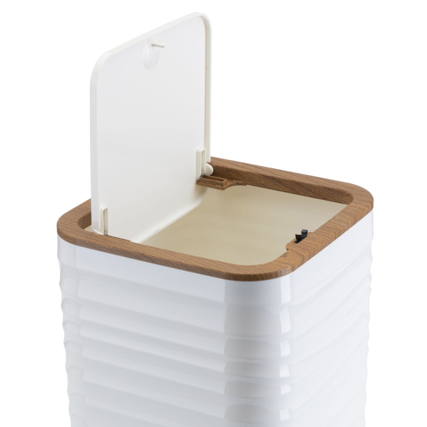 Set da bagno WAVE 5 pz bianco/marrone