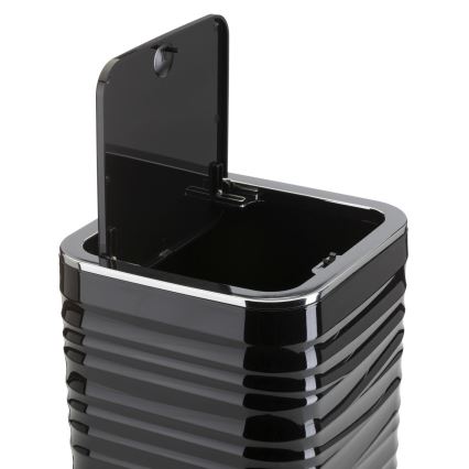 Set da bagno WAVE 5 pz nero/cromo lucido