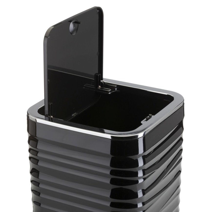 Set da bagno WAVE 5 pz nero/cromo lucido