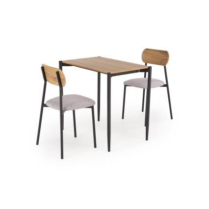 Set da pranzo NANDO 84x54 cm grigio/marrone/nero