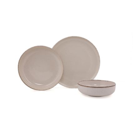 Set da tavola 12 pezzi beige in porcellana