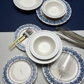 Set da tavola 16 pezzi in porcellana, blu/bianco