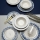 Set da tavola 16 pezzi in porcellana, blu/bianco
