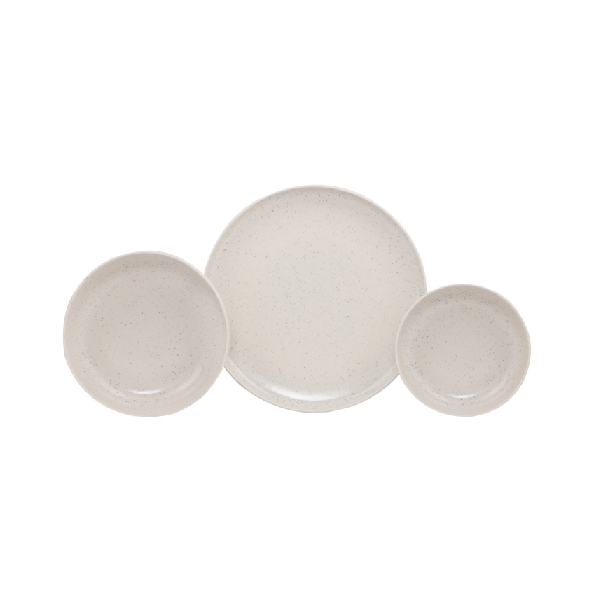 Set da tavola 18 pezzi beige/porcellana