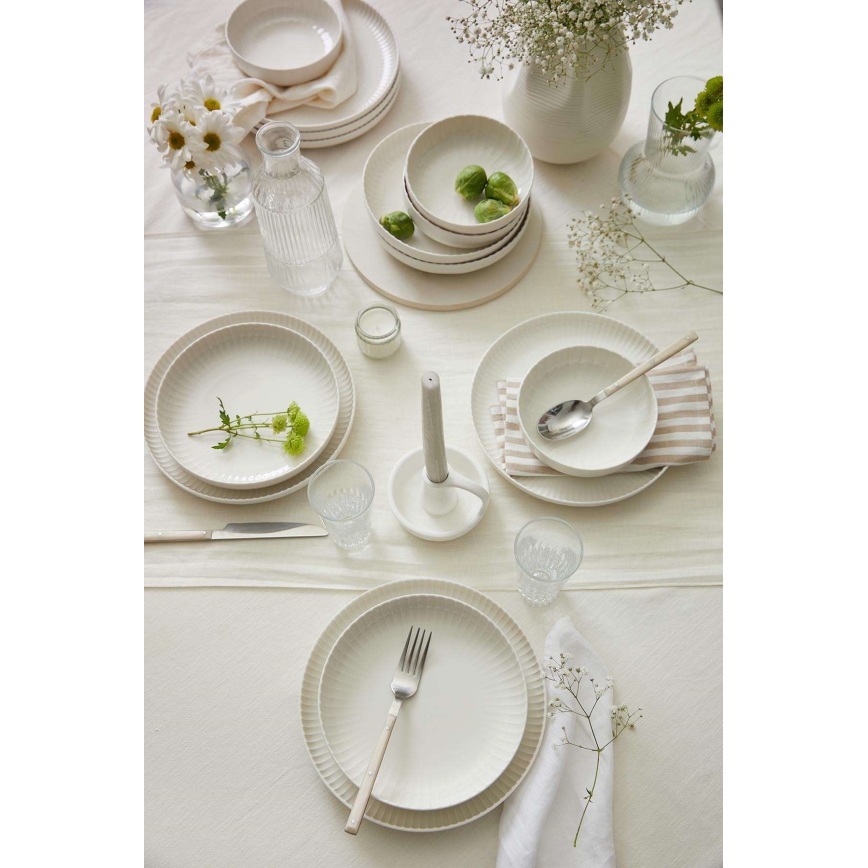 Set da tavola 18 pezzi bianco/porcellana