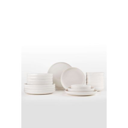 Set da tavola 18 pezzi bianco/porcellana