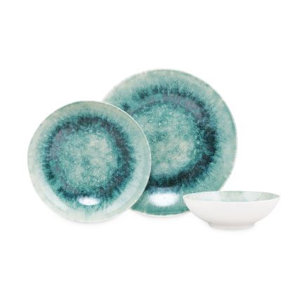 Set da tavola 18 pezzi blu in porcellana