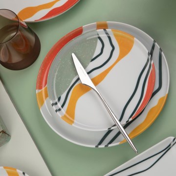 Set da tavola 18 pezzi multicolore/porcellana