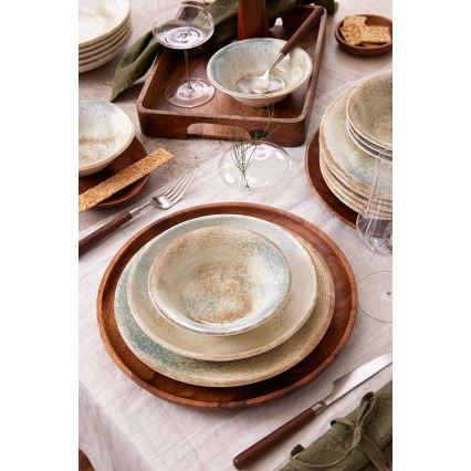 Set da tavola 18 pezzi multicolore/porcellana