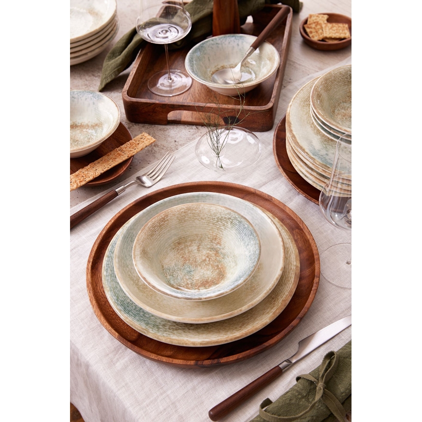 Set da tavola 18 pezzi multicolore/porcellana