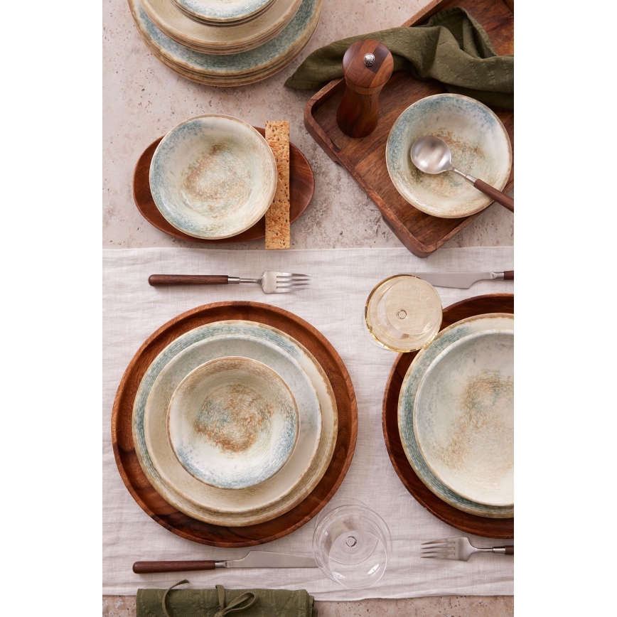 Set da tavola 18 pezzi multicolore/porcellana