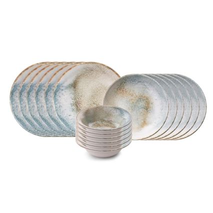 Set da tavola 18 pezzi multicolore/porcellana