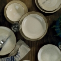 Set da tavola 24 pezzi beige/porcellana