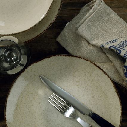 Set da tavola 24 pezzi beige/porcellana