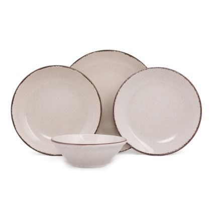 Set da tavola 24 pezzi beige/porcellana