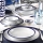 Set da tavola 24 pezzi, bianco/blu, in porcellana