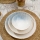 Set da tavola 24 pezzi, bianco/blu, in porcellana