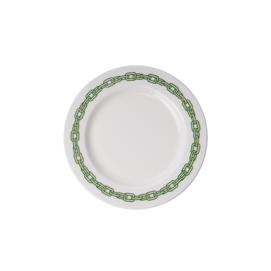 Set da tavola 24 pezzi bianco/verde/porcellana