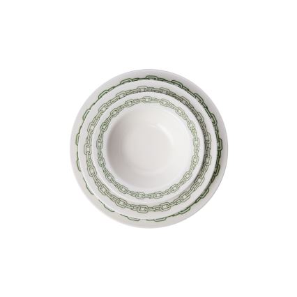 Set da tavola 24 pezzi bianco/verde/porcellana