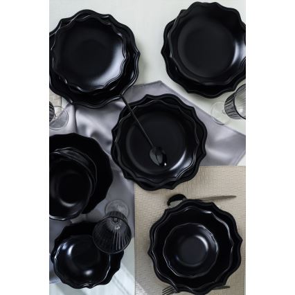 Set da tavola 24 pezzi in gres nero
