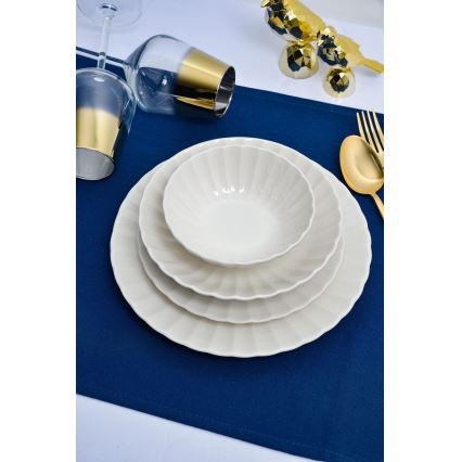 Set da tavola 24 pezzi in porcellana bianca