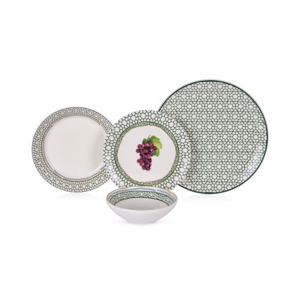 Set da tavola 24 pezzi multicolore/ceramica