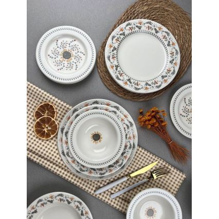 Set da tavola 24 pezzi multicolore/porcellana