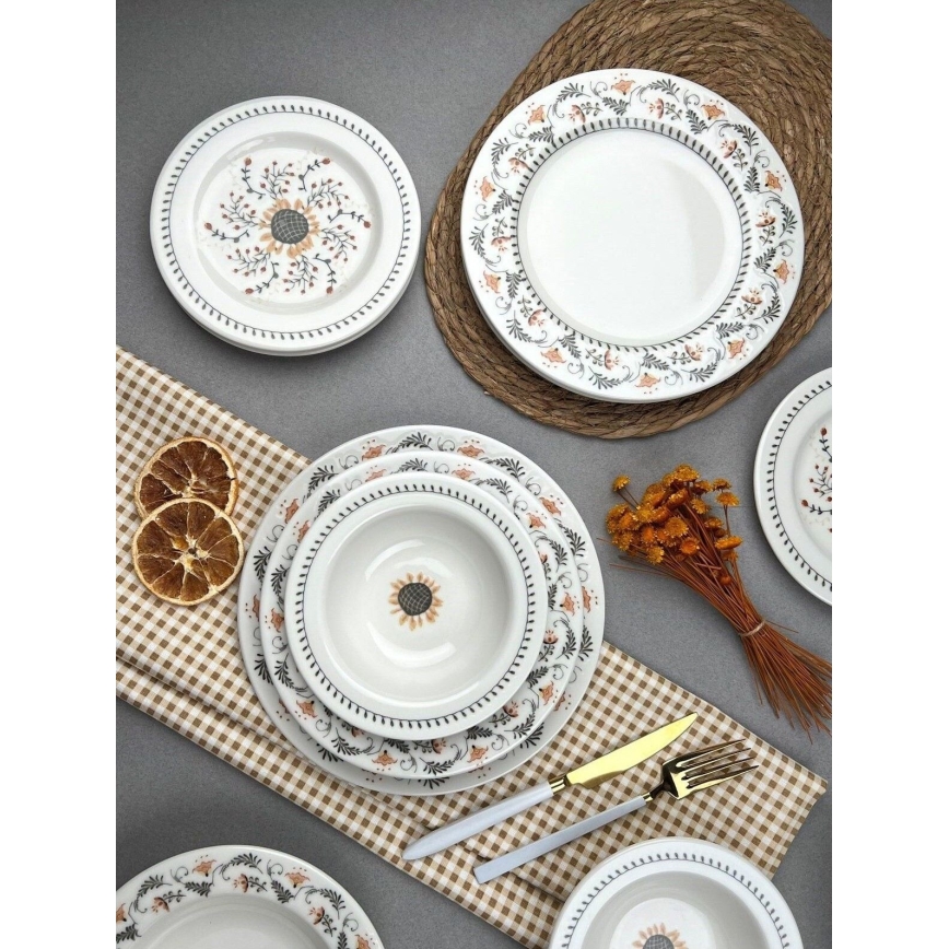 Set da tavola 24 pezzi multicolore/porcellana