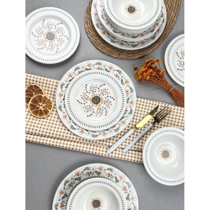 Set da tavola 24 pezzi multicolore/porcellana