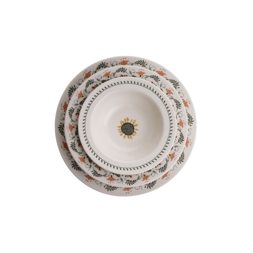 Set da tavola 24 pezzi multicolore/porcellana