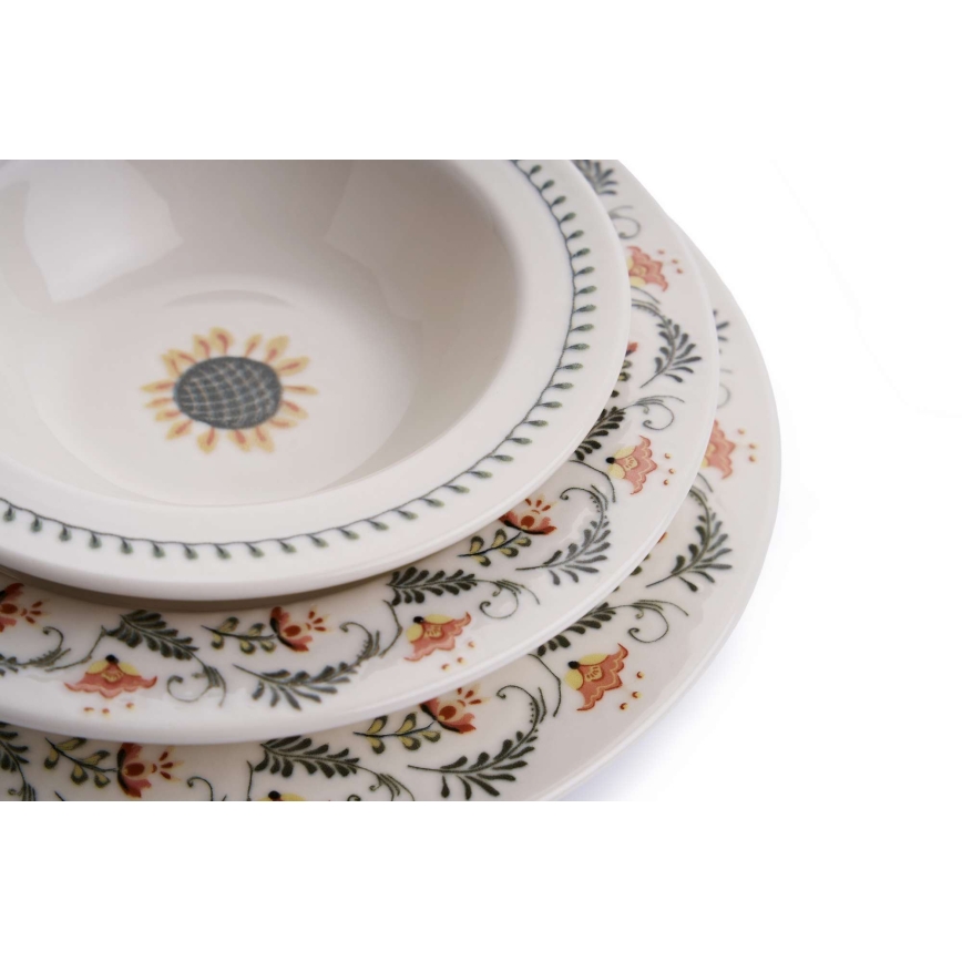 Set da tavola 24 pezzi multicolore/porcellana