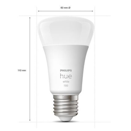 Set de base Philips Hue WHITE 2xE27/9,5W 2700K + appareil d'interconnexion