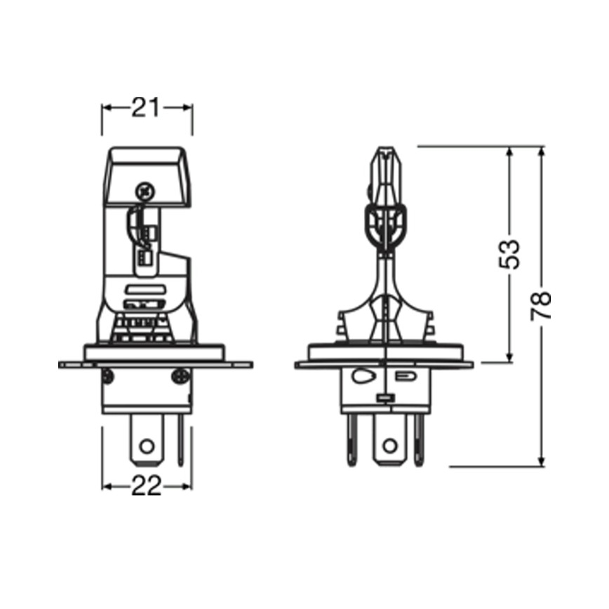 Set di 2 lampadine LED per auto NIGHT BREAKER SPEED H4 P43T/14W/12V 6000K - Osram