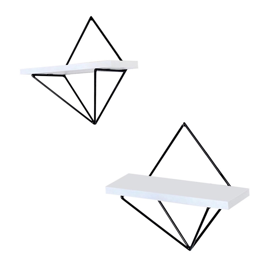Set di 2 mensole DIA, bianco/nero