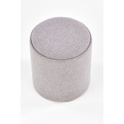 Set di 2 pouf AVIKO, Ø 38/45 cm, grigio/beige