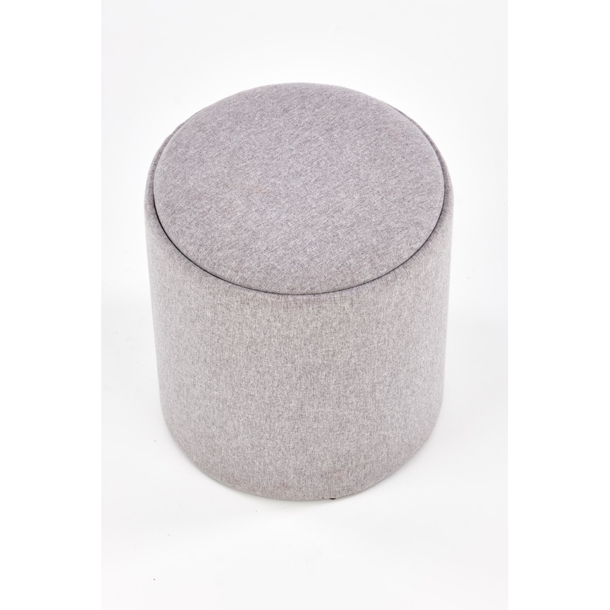 Set di 2 pouf AVIKO, Ø 38/45 cm, grigio/beige