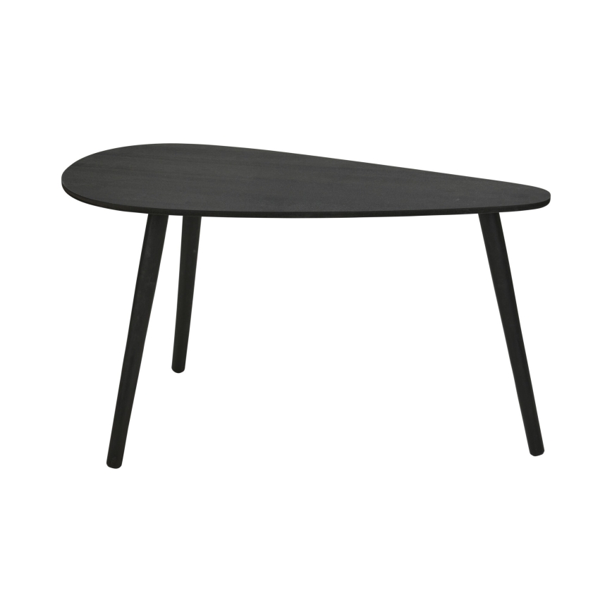 Set di 2 tavolini da salotto SOLE 60/80x30/40 cm nero