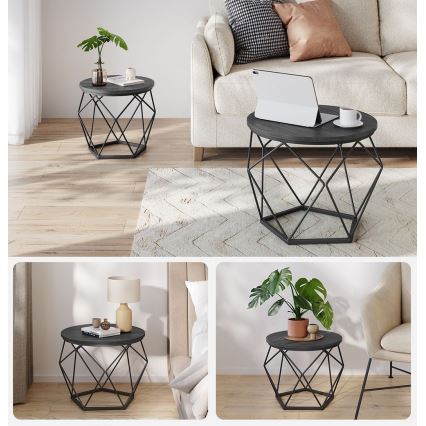 Set di 2 tavolini da salotto TALIA neri