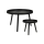 Set di 2 tavolini da salotto VERDE Ø 60/38 cm, neri
