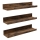 Set di 3 mensole da parete SHELFY 38x5x10 cm marrone