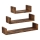 Set di 3 mensole da parete SHELFY marrone