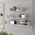 Set di 3 mensole da parete TRIO 40/60/80x11x18 cm cashmere